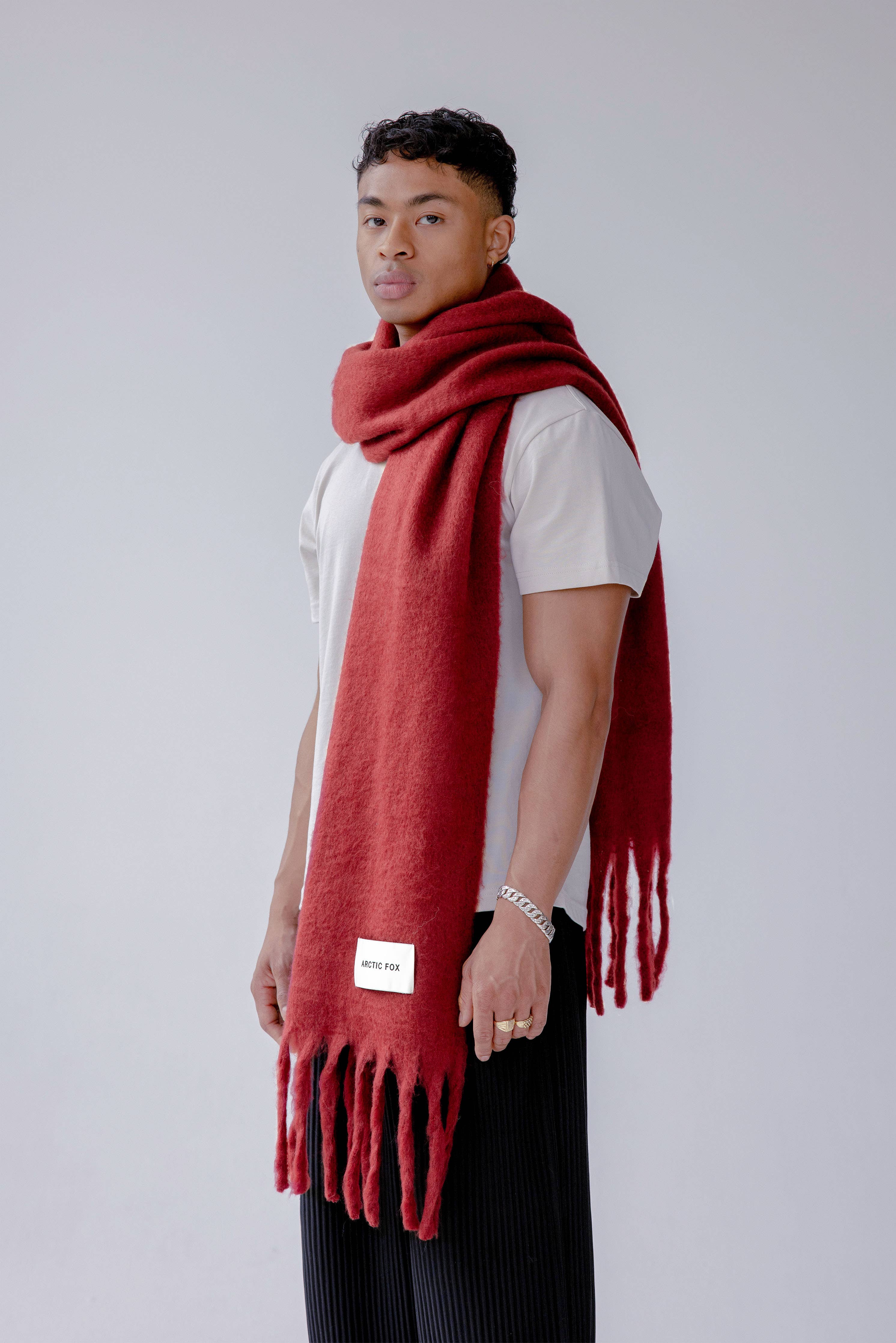 The Reykjavik Scarf - 100% Recycled - Burgundy - FW25