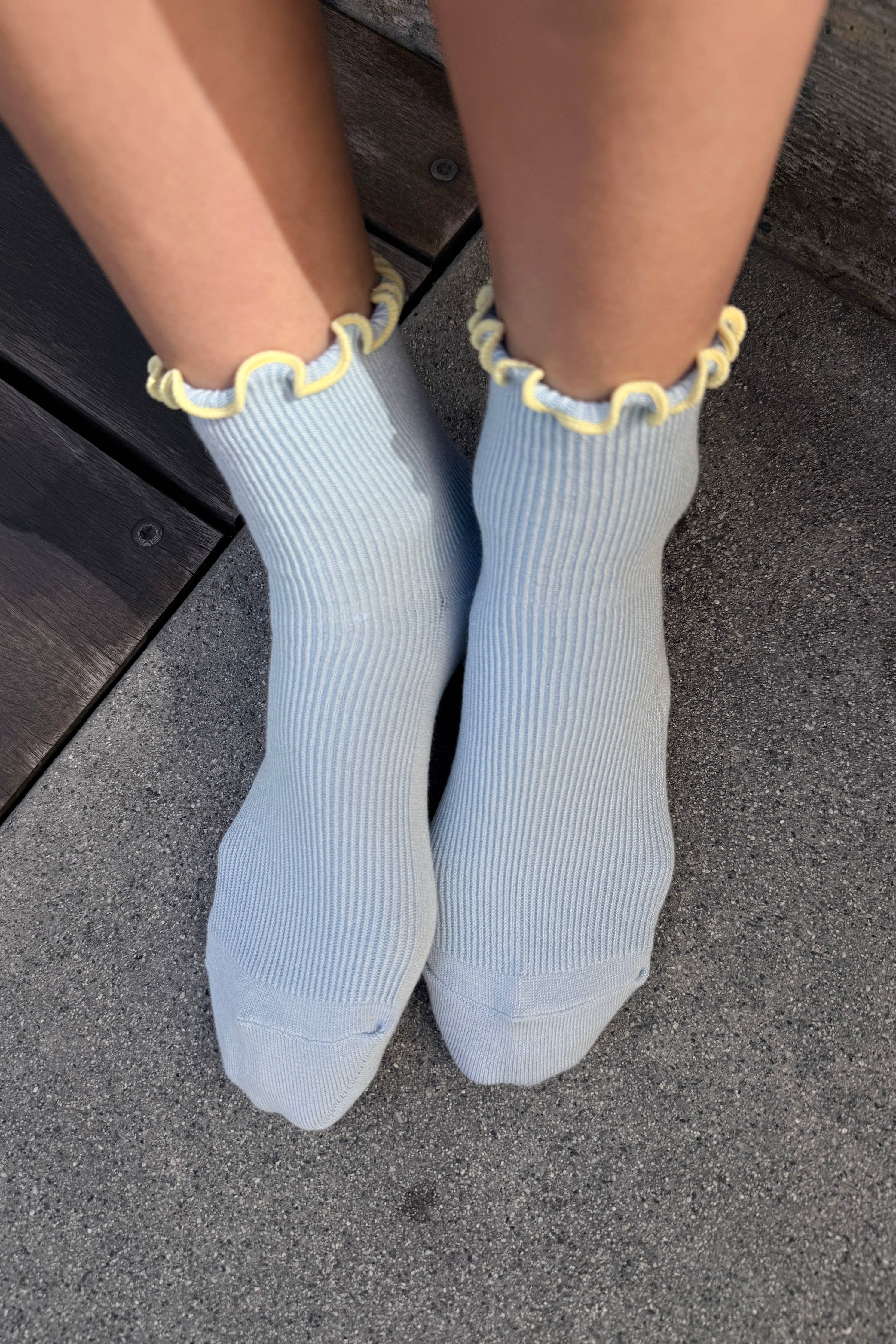 Noble x Le Bon Shoppe Petite Ruffled Modal Socks