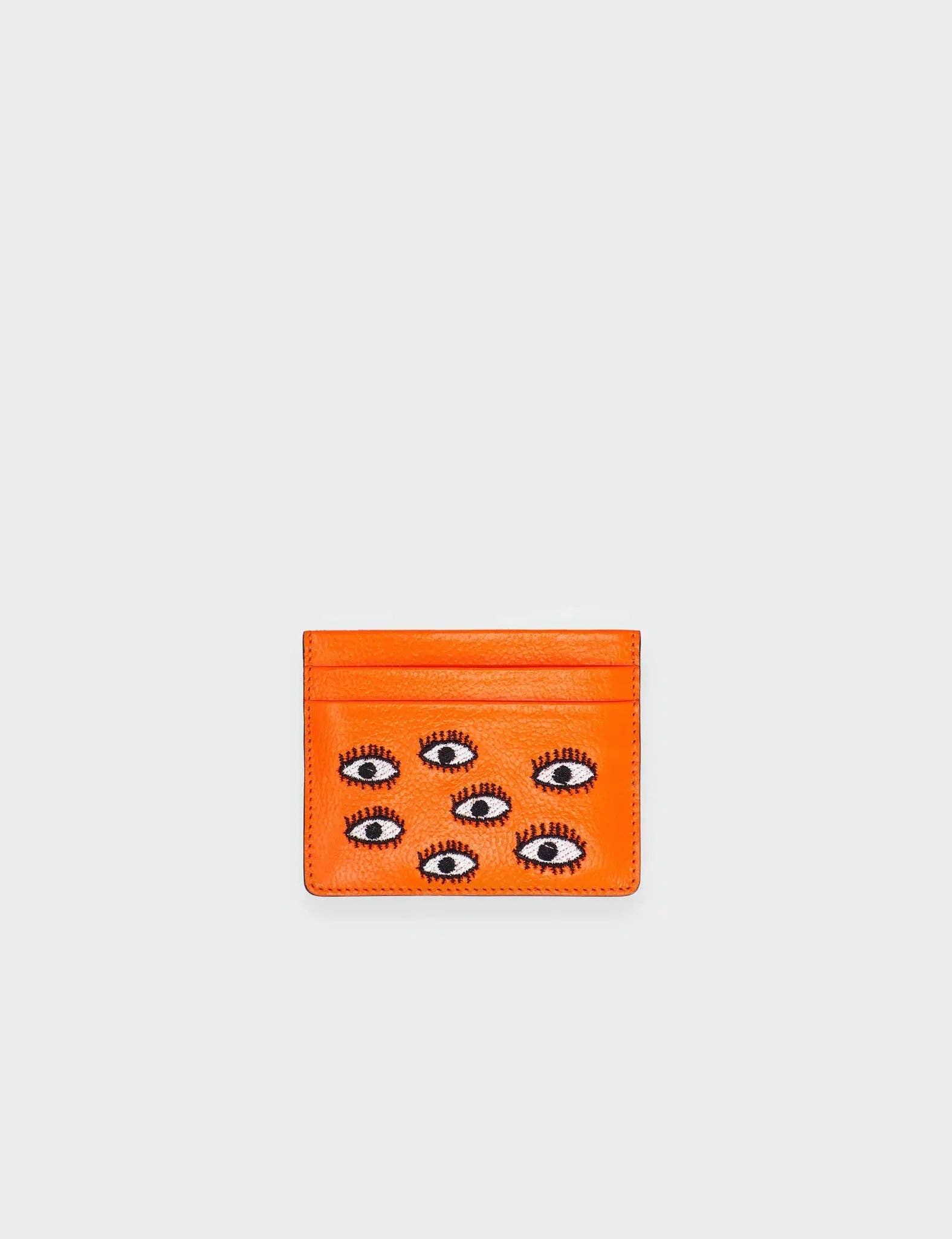 Min & Mon Filium Neon Orange Leather Cardholder