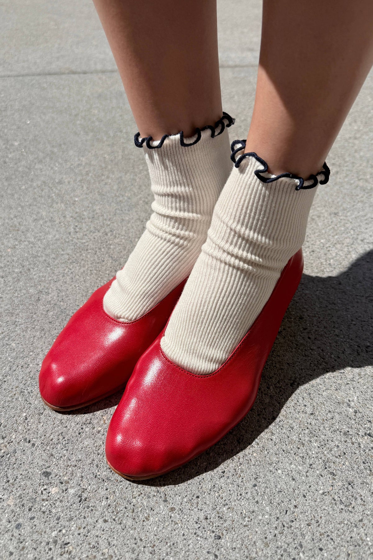 Noble x Le Bon Shoppe Petite Ruffled Modal Socks