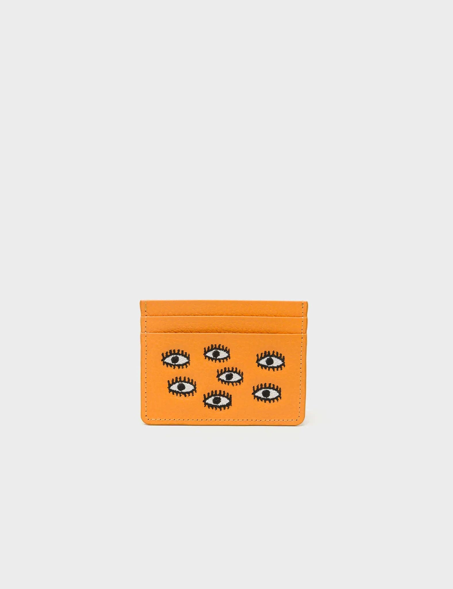 Min & Mon Filium Flamingo Orange Leather Cardholder