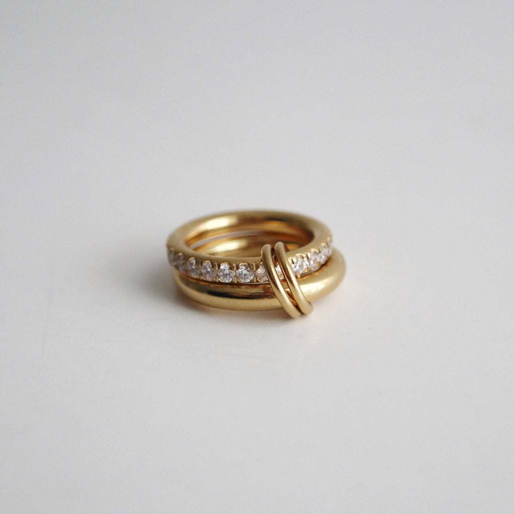 JESSA Jewelry Cecilia Double Interlocking Ring