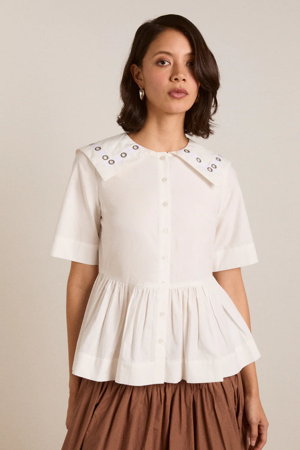 Damson Madder Cyrus Eyelet blouse