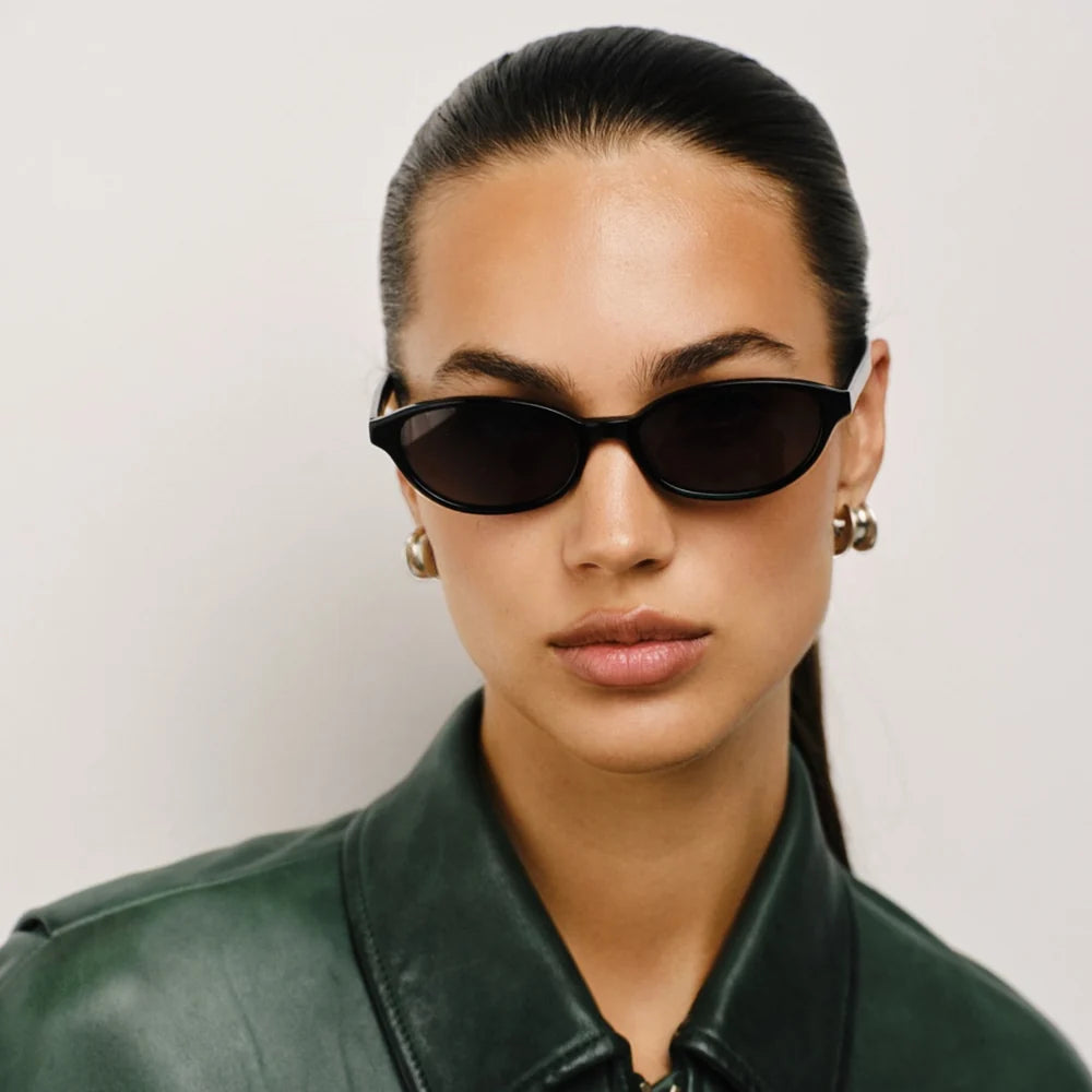 ELISA JOHNSON DAKOTA SUNGLASSES IN GLOSS BLACK