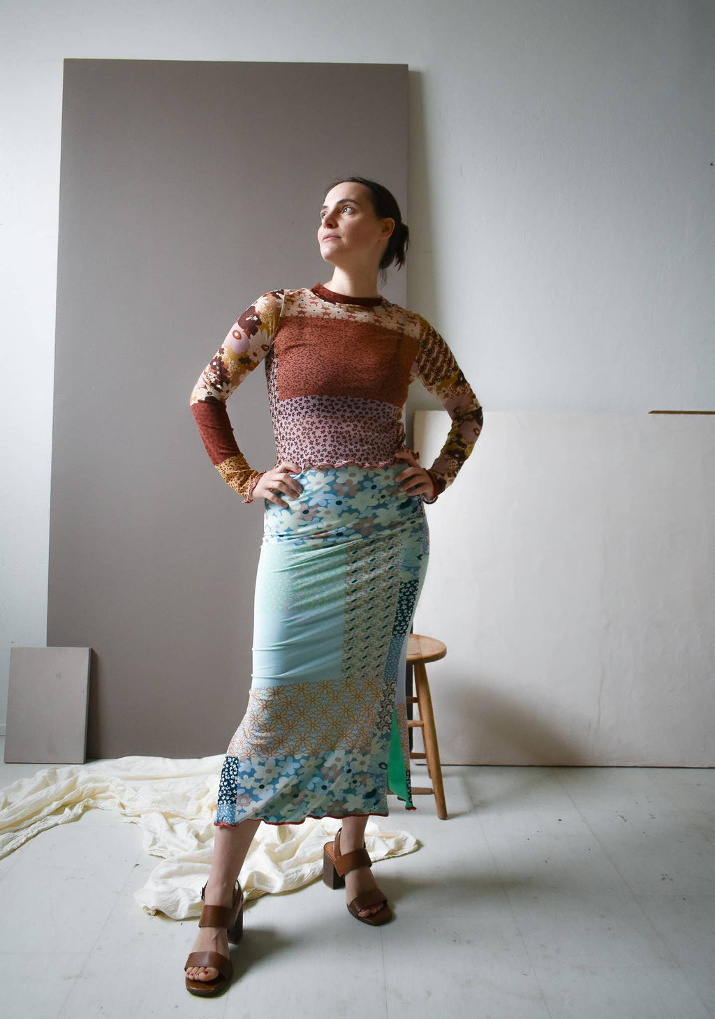 Inesse Skirt:  Blue Quilt