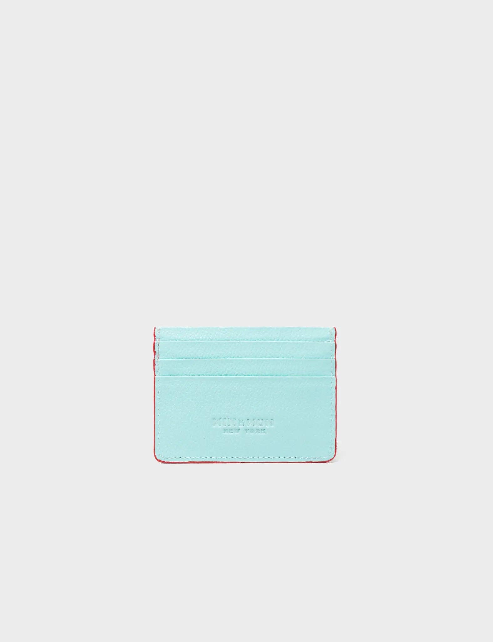 Filium Leather Cardholder:  Acuatic Blue