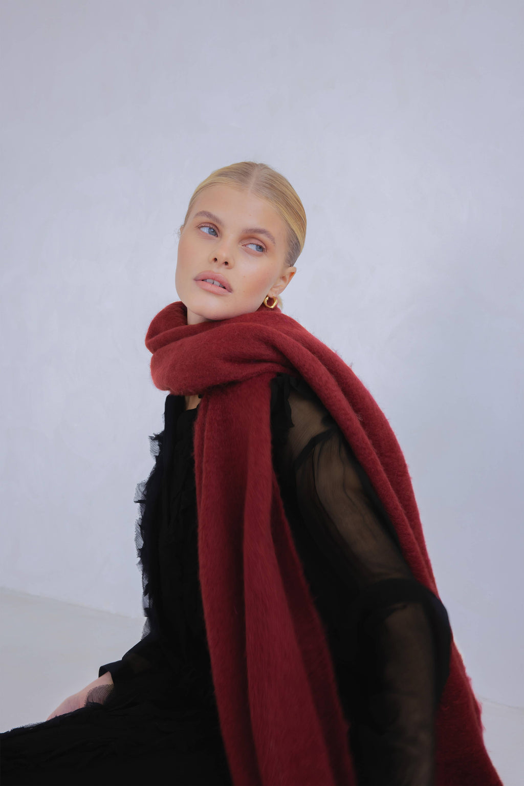 The Reykjavik Scarf - 100% Recycled - Burgundy - FW25
