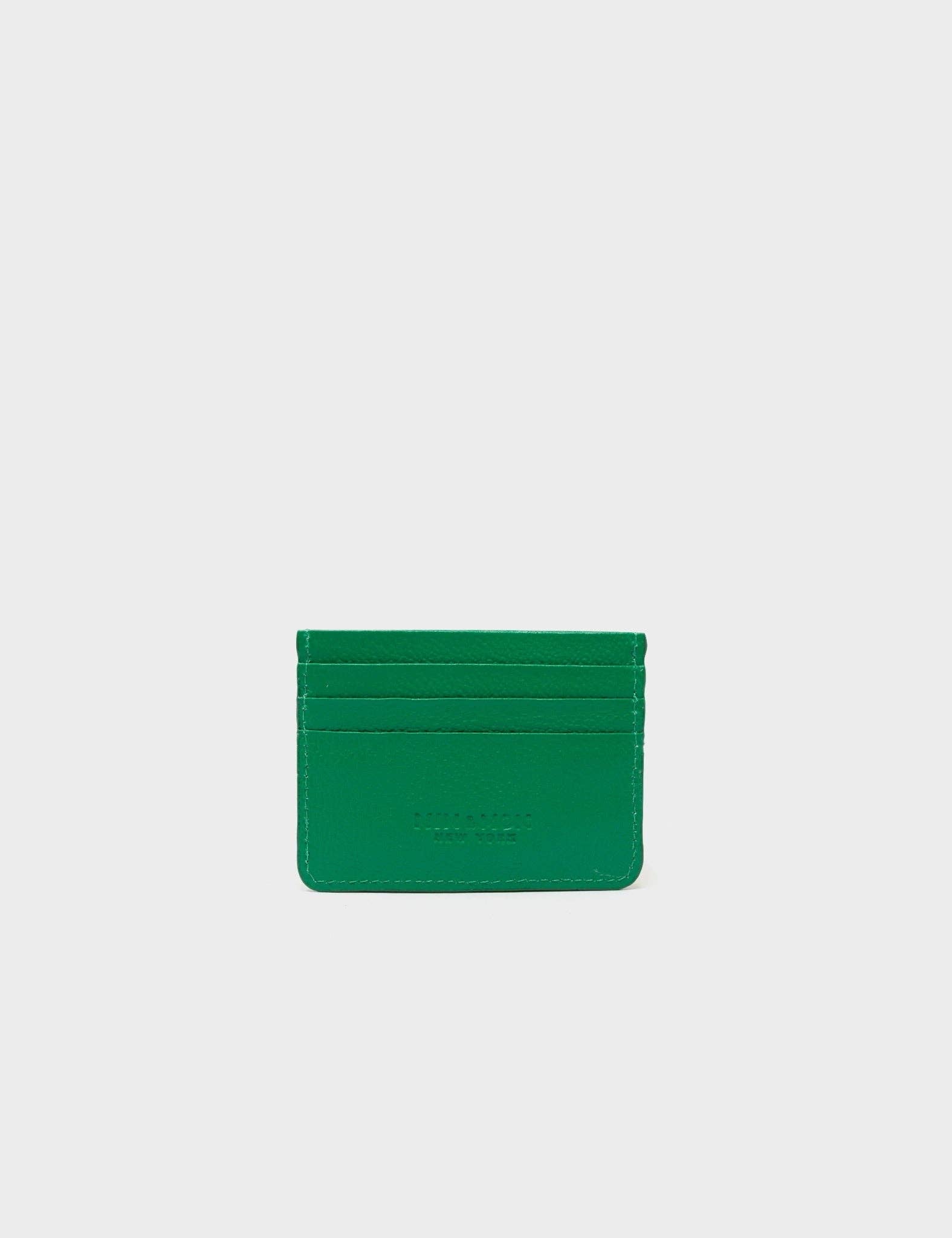 Min & Mon Filium Irish Green Leather Cardholder