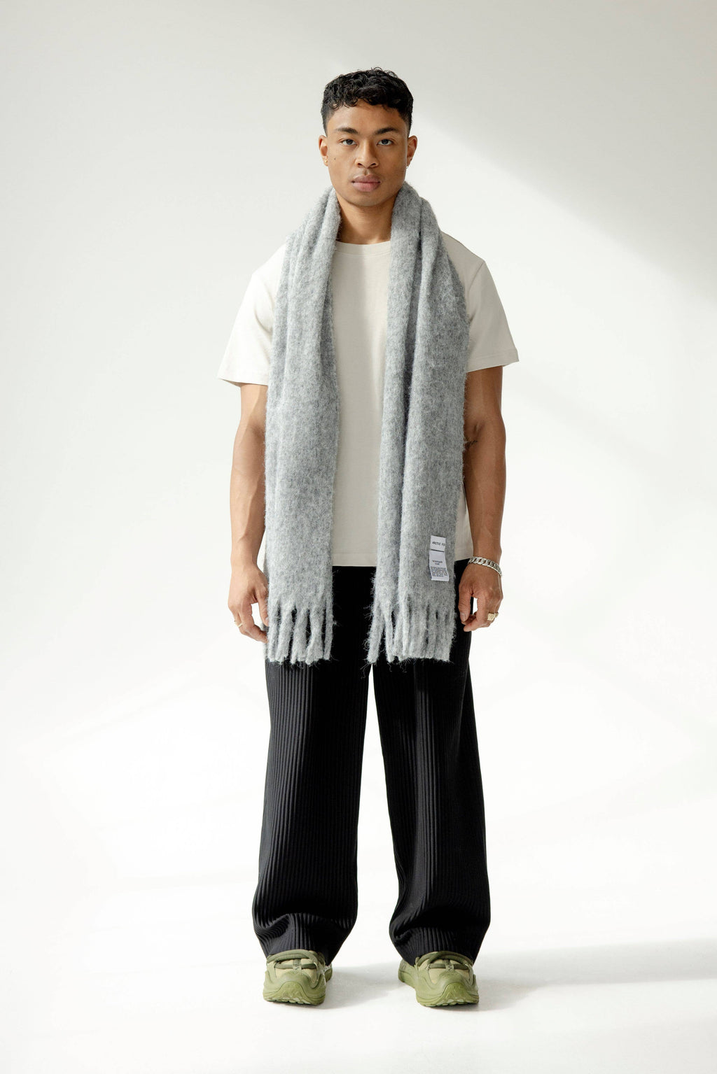 The Reykjavik Scarf with RWS Wool - Grey