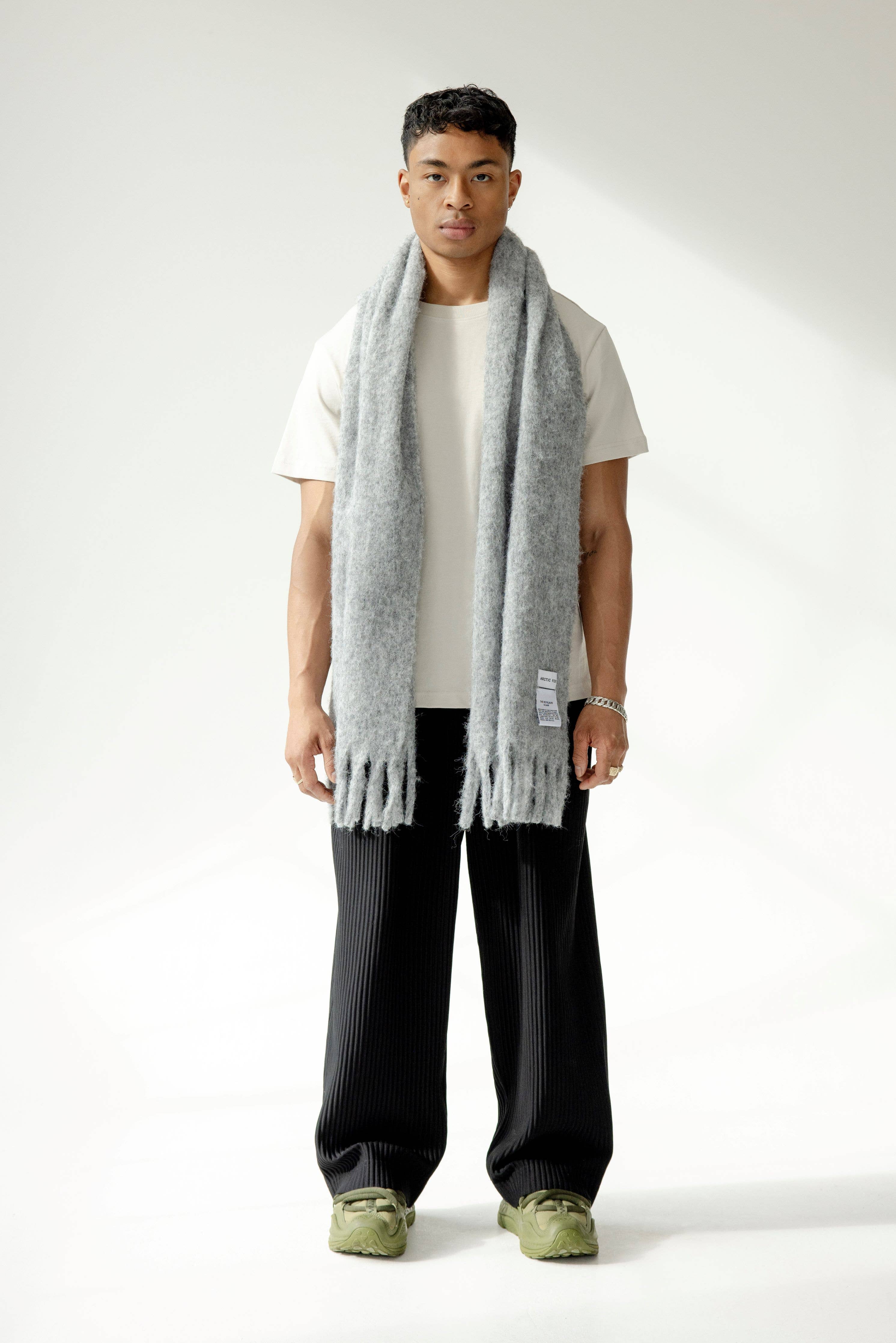The Reykjavik Scarf with RWS Wool - Grey