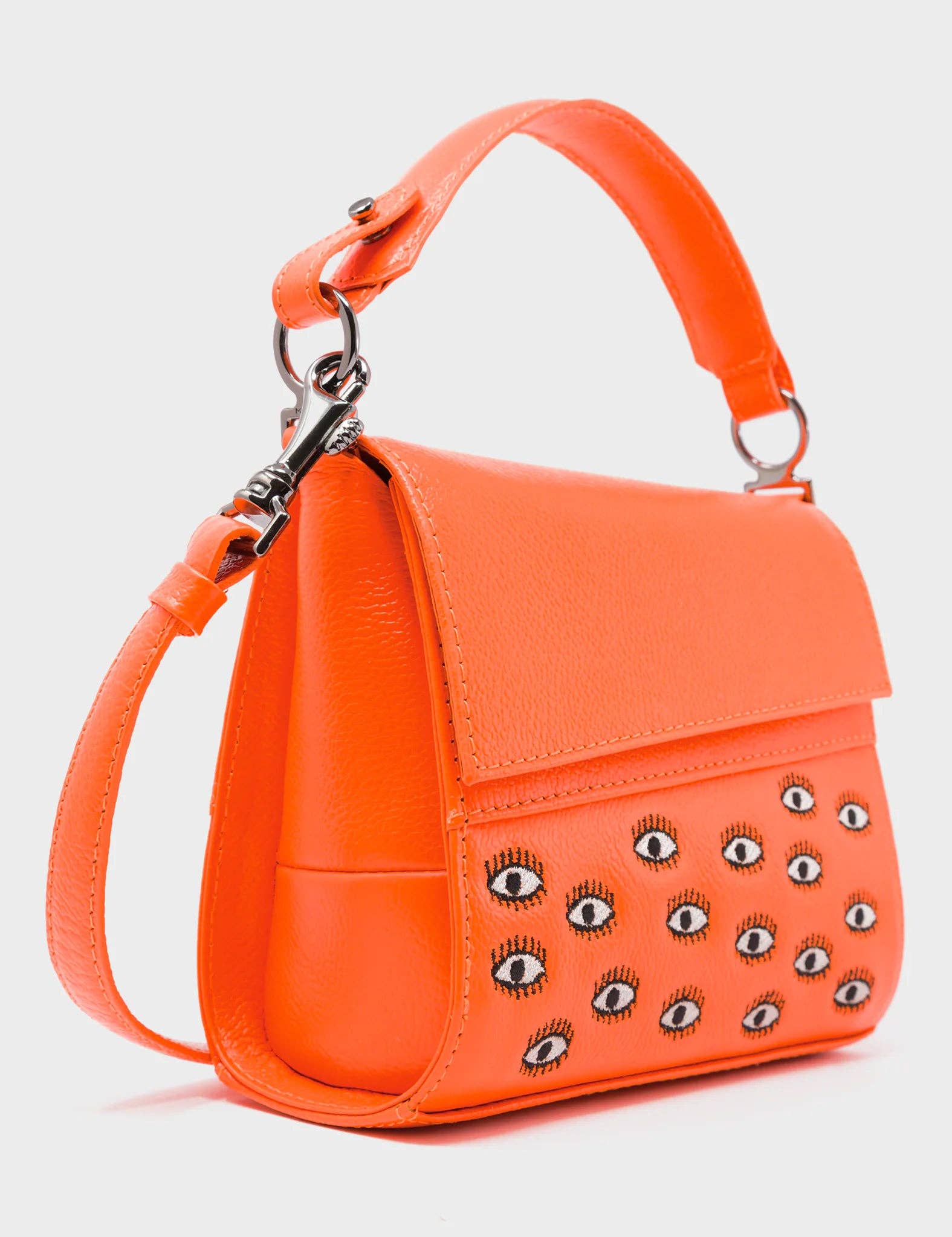 Anastasio Micro Crossbody Handbag: Orange Leather