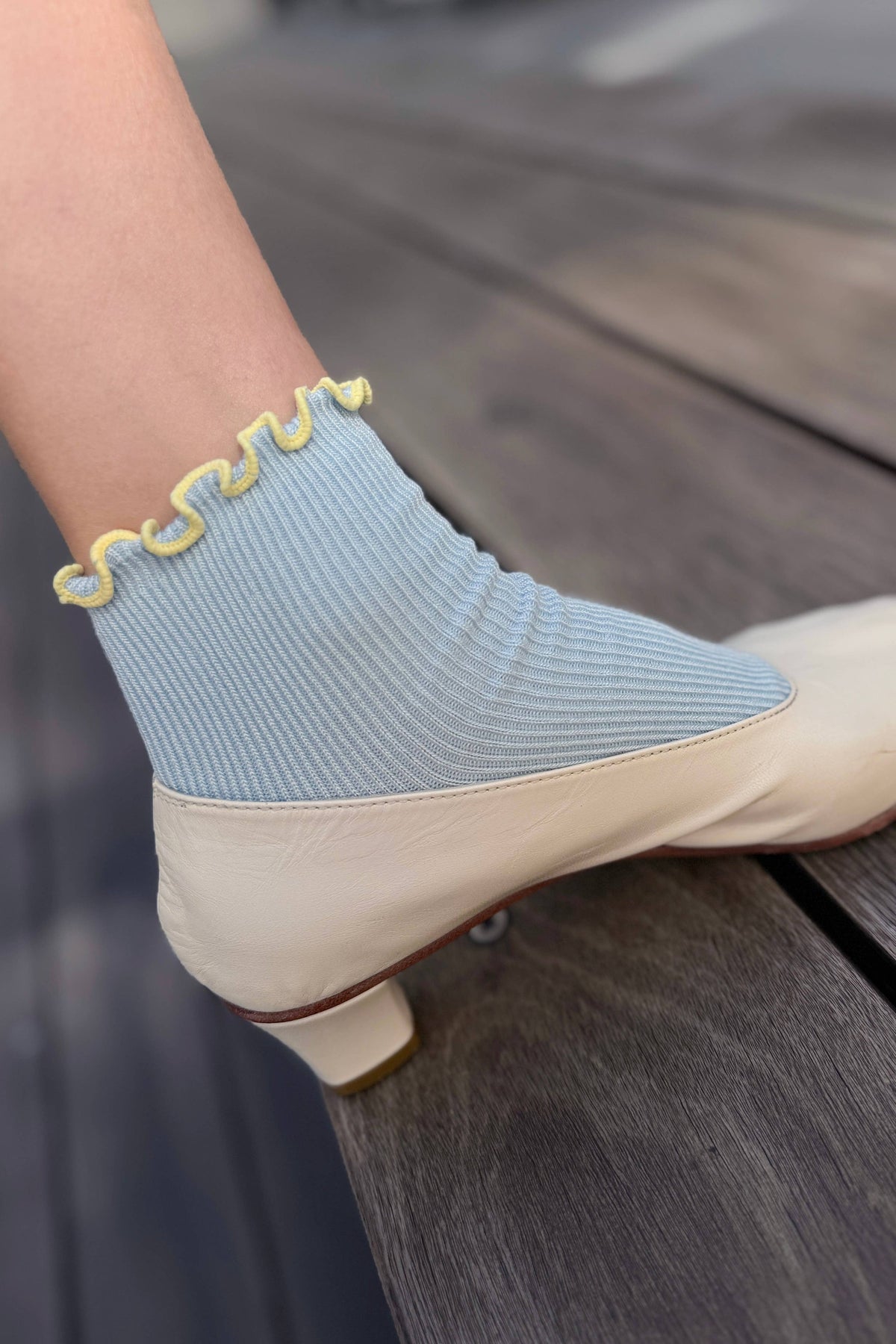 Noble x Le Bon Shoppe Petite Ruffled Modal Socks