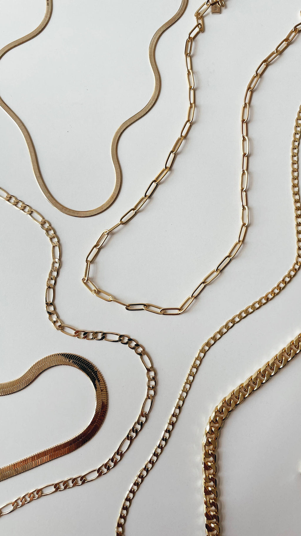 Petit Paperclip Layering Chain Necklaces: 18"