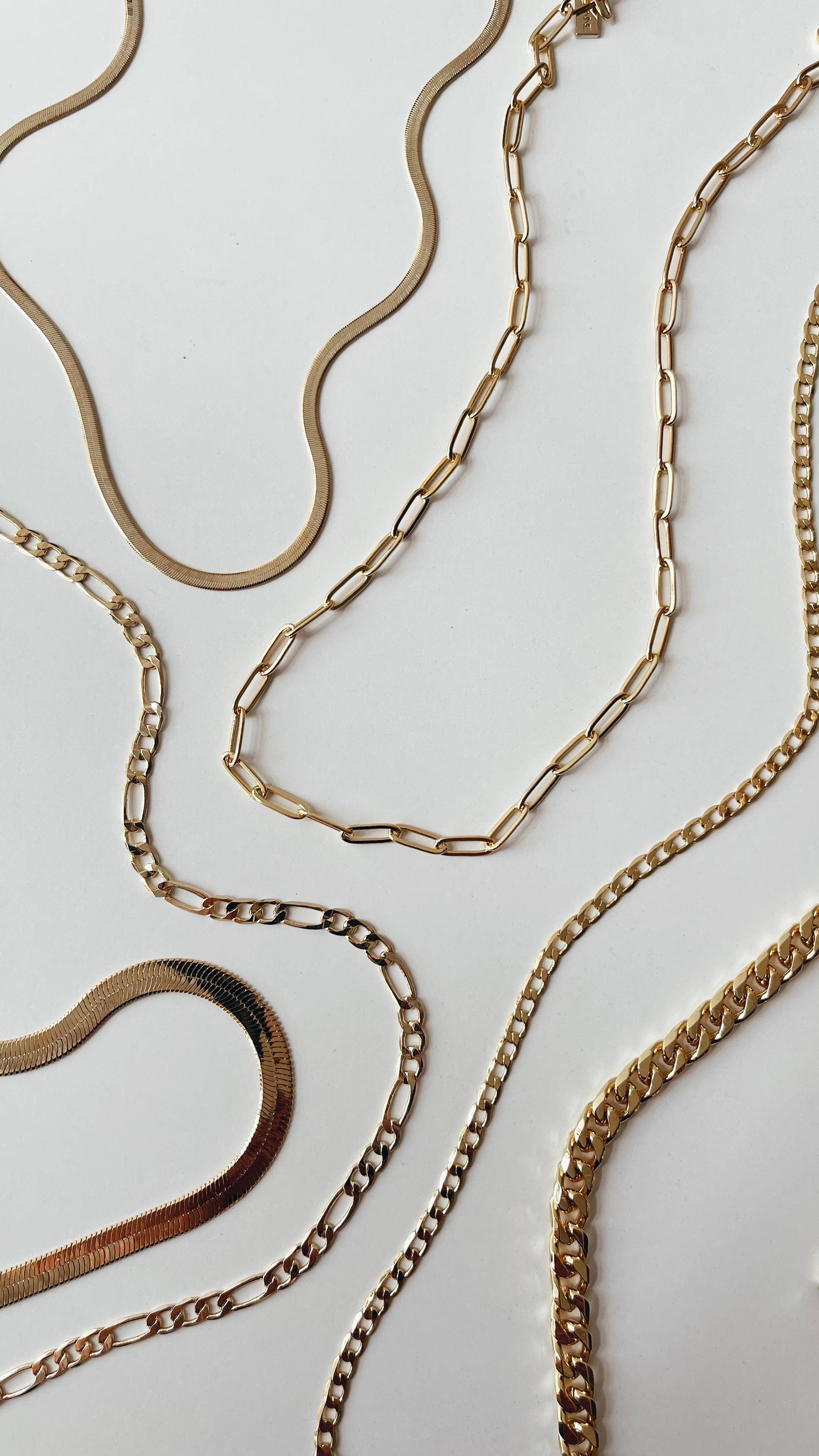 Petit Paperclip Layering Chain Necklaces: 18"