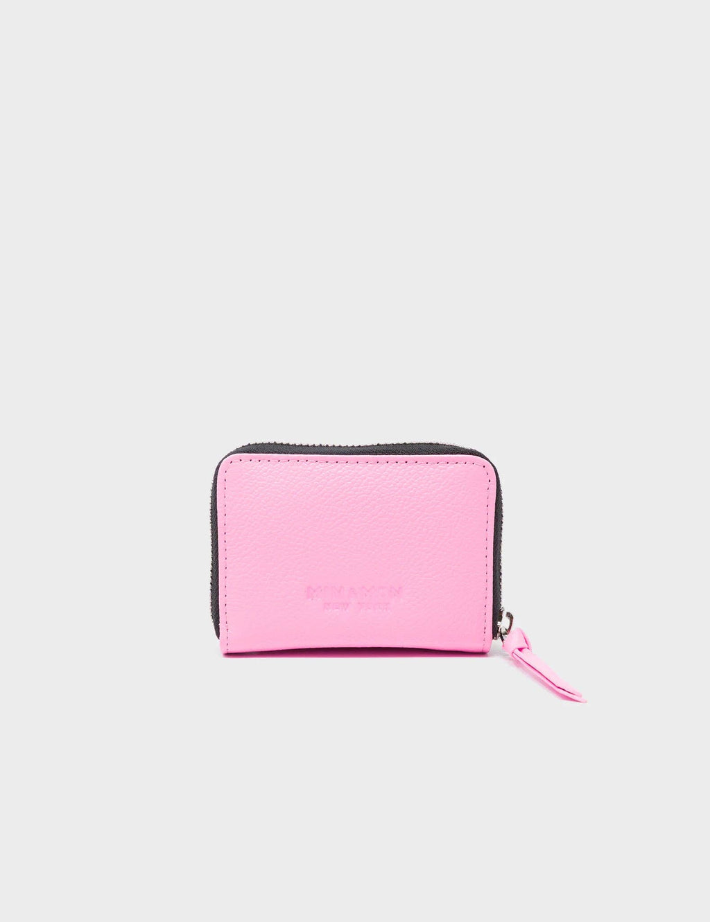 Min & Mon Frodo Leather Zip Around Wallet - Bubblegum Pink