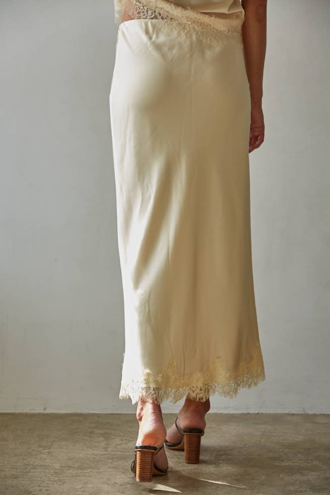 Satin Midi Skirt