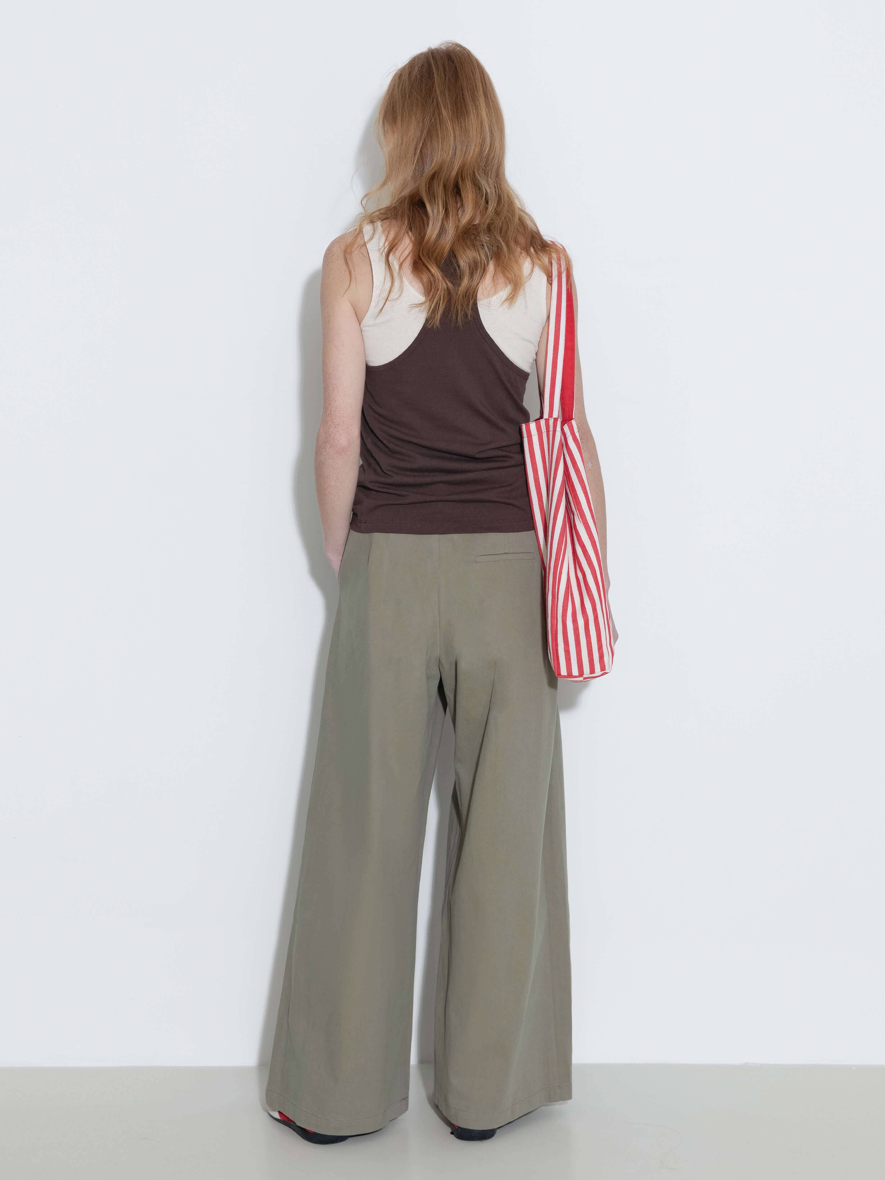 Palazzo pants in Olive green