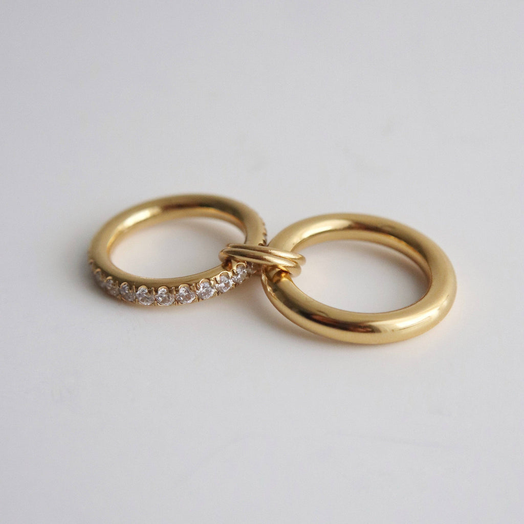 JESSA Jewelry Cecilia Double Interlocking Ring