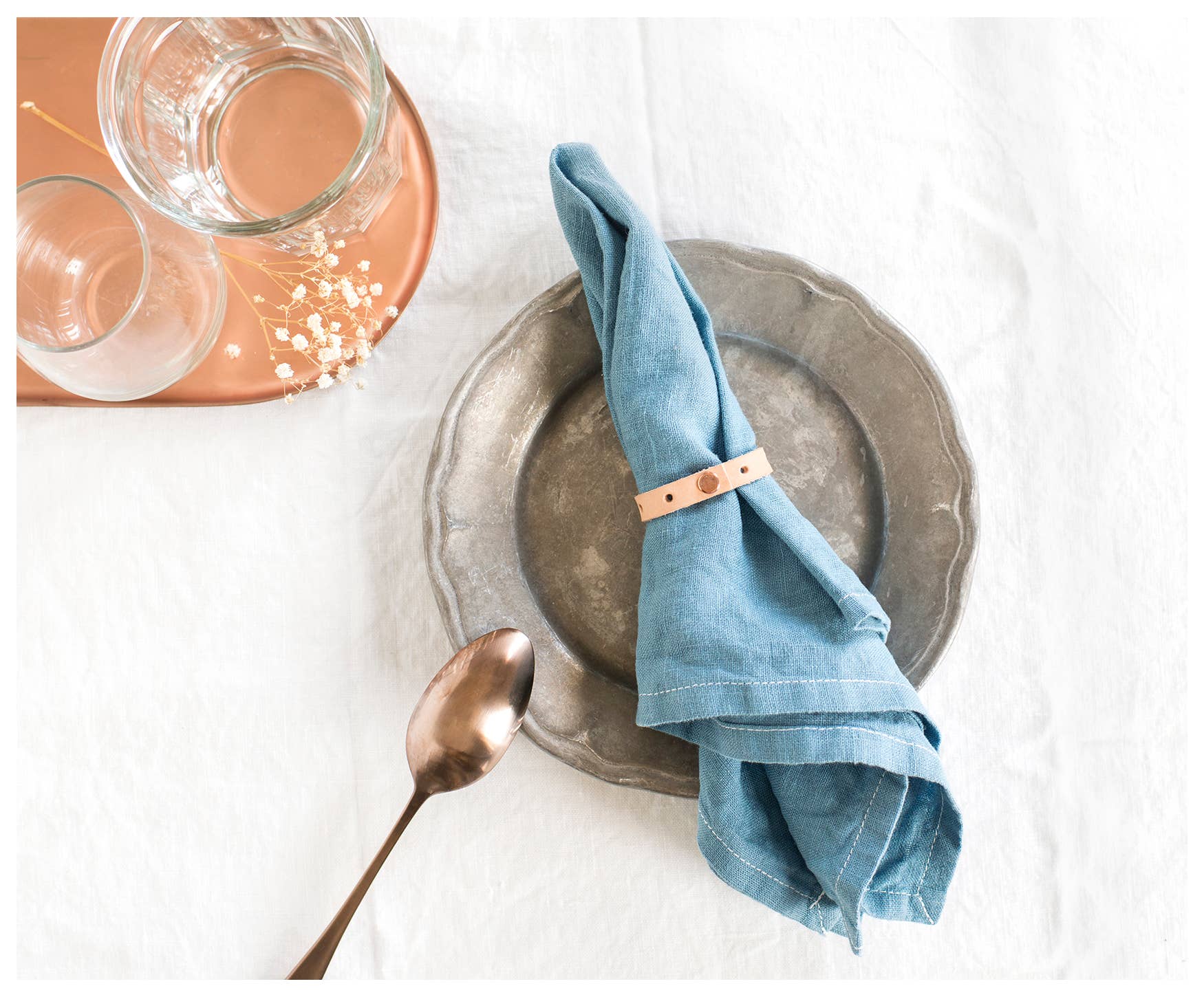 Indigo Linen Napkin - Set of 2