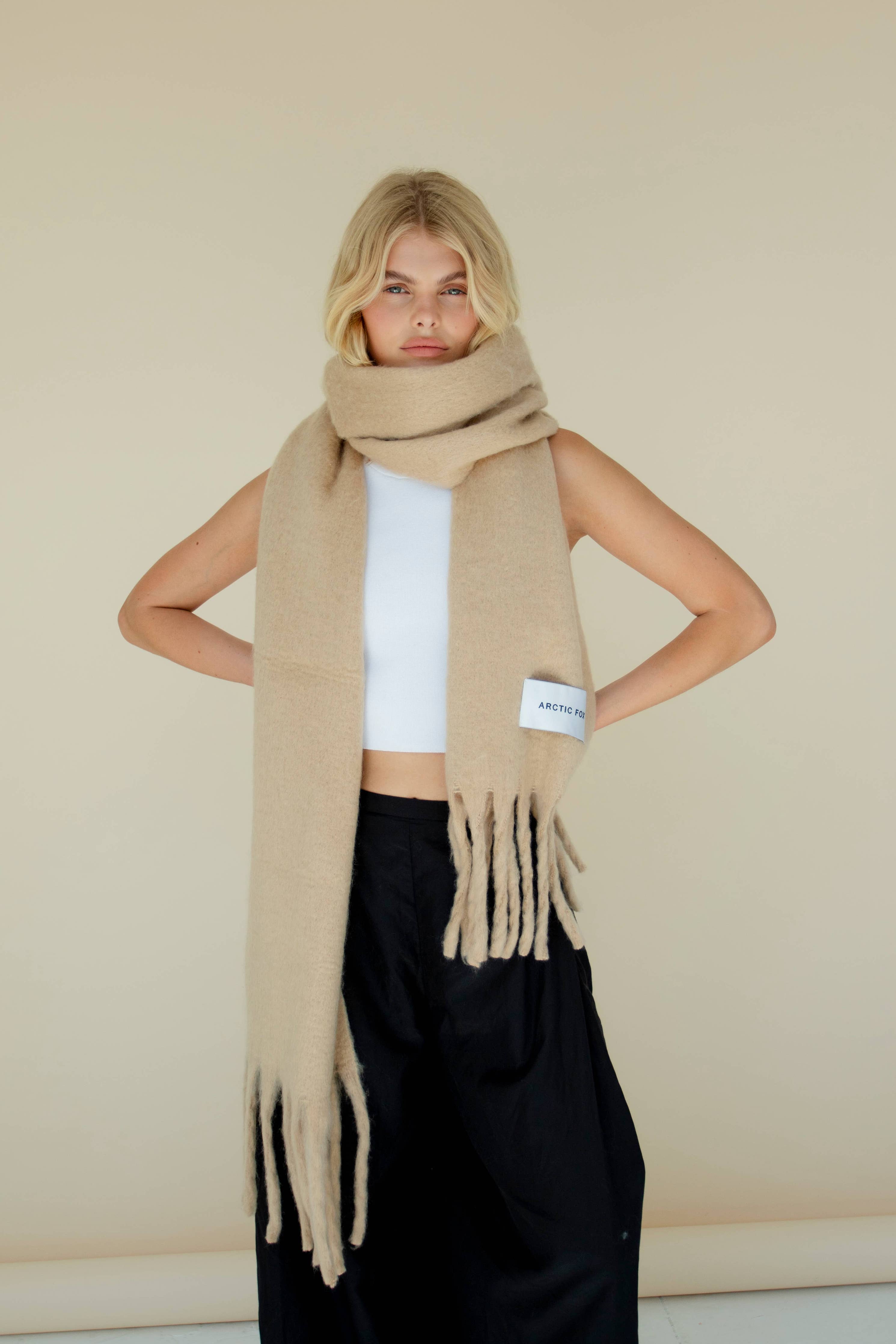 The Reykjavik Scarf:  Pinecone Beige