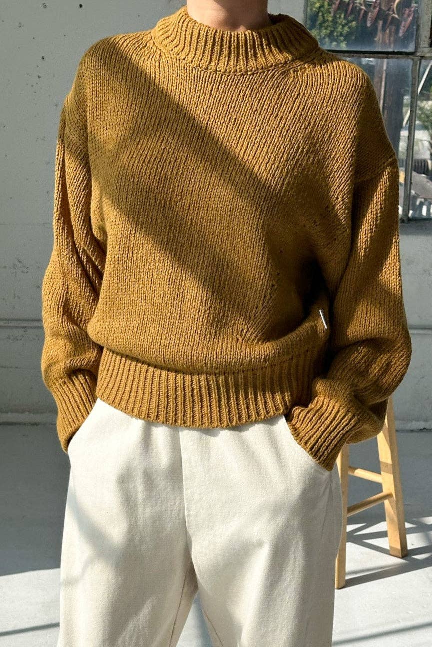 Le Bon Shoppe Zoe Cotton Sweater in Dijon