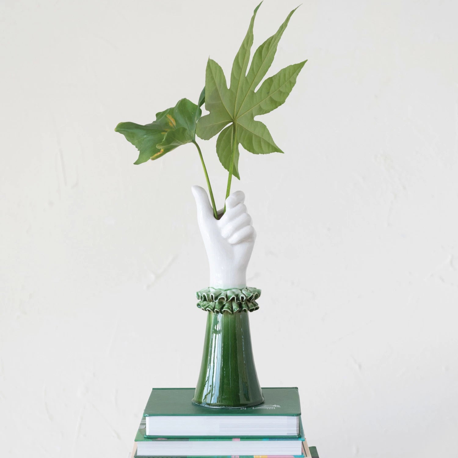 Stoneware Hand Shaped Vase