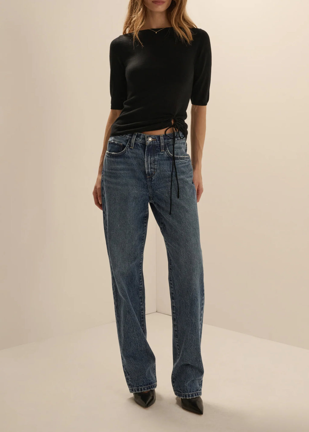 Favorite Daughter The Tommy Low Slung Straight Jeans - Charlestown Wash