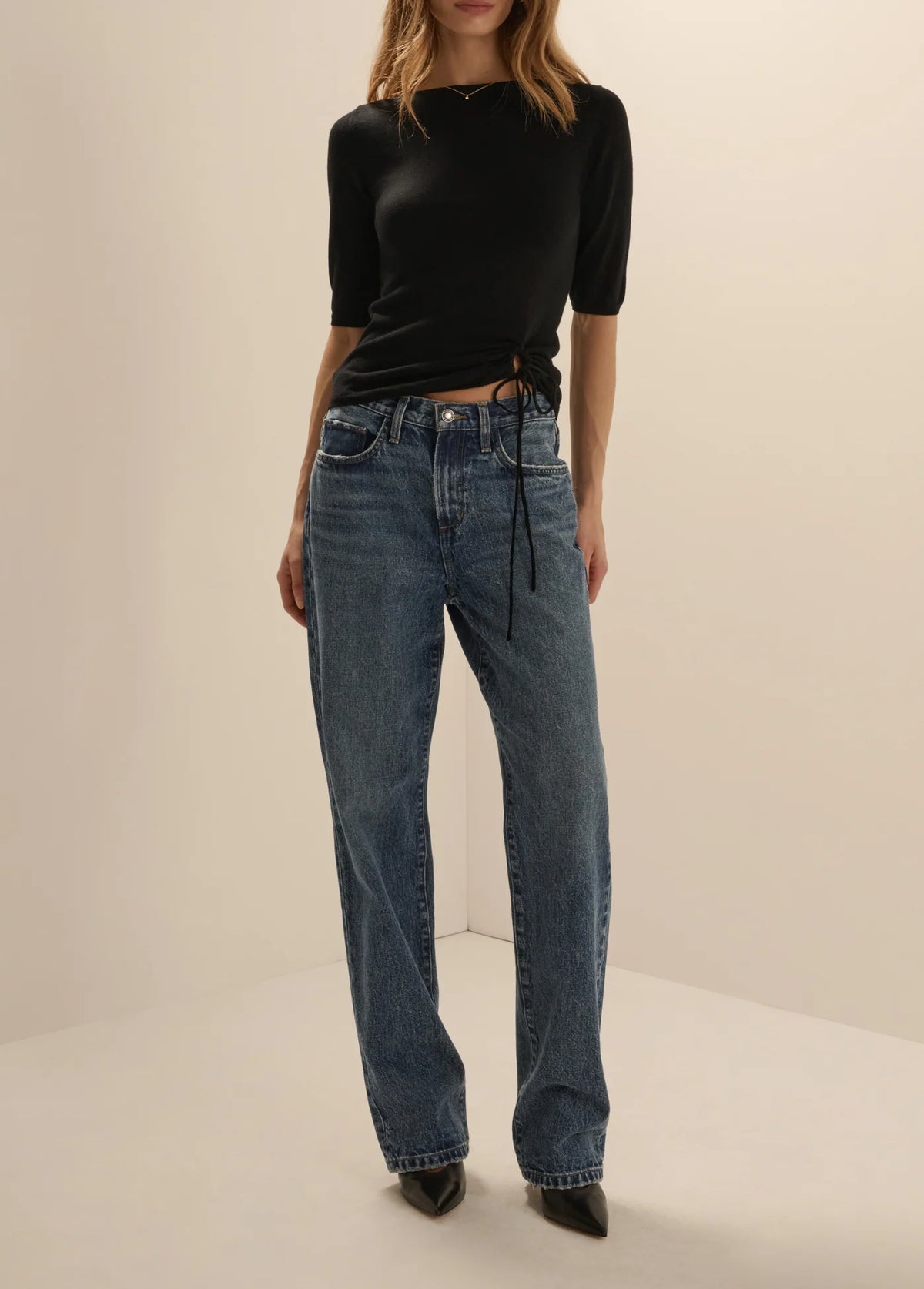 Favorite Daughter The Tommy Low Slung Straight Jeans - Charlestown Wash