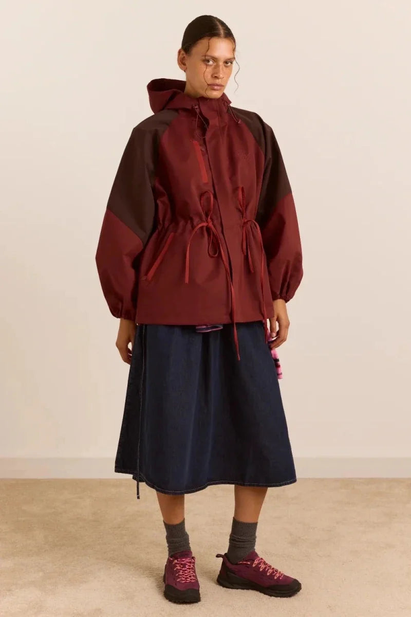 DAMSON MADDER LIU RAINCOAT IN BURGUNDY