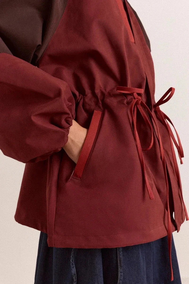 DAMSON MADDER LIU RAINCOAT IN BURGUNDY