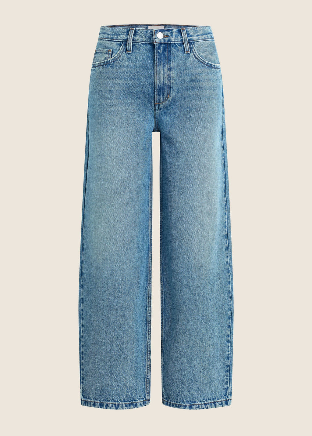 FAVORITE DAUGHTER THE MERCER MID RISE EASY BARELY BARREL JEANS - DUBLIN WASH