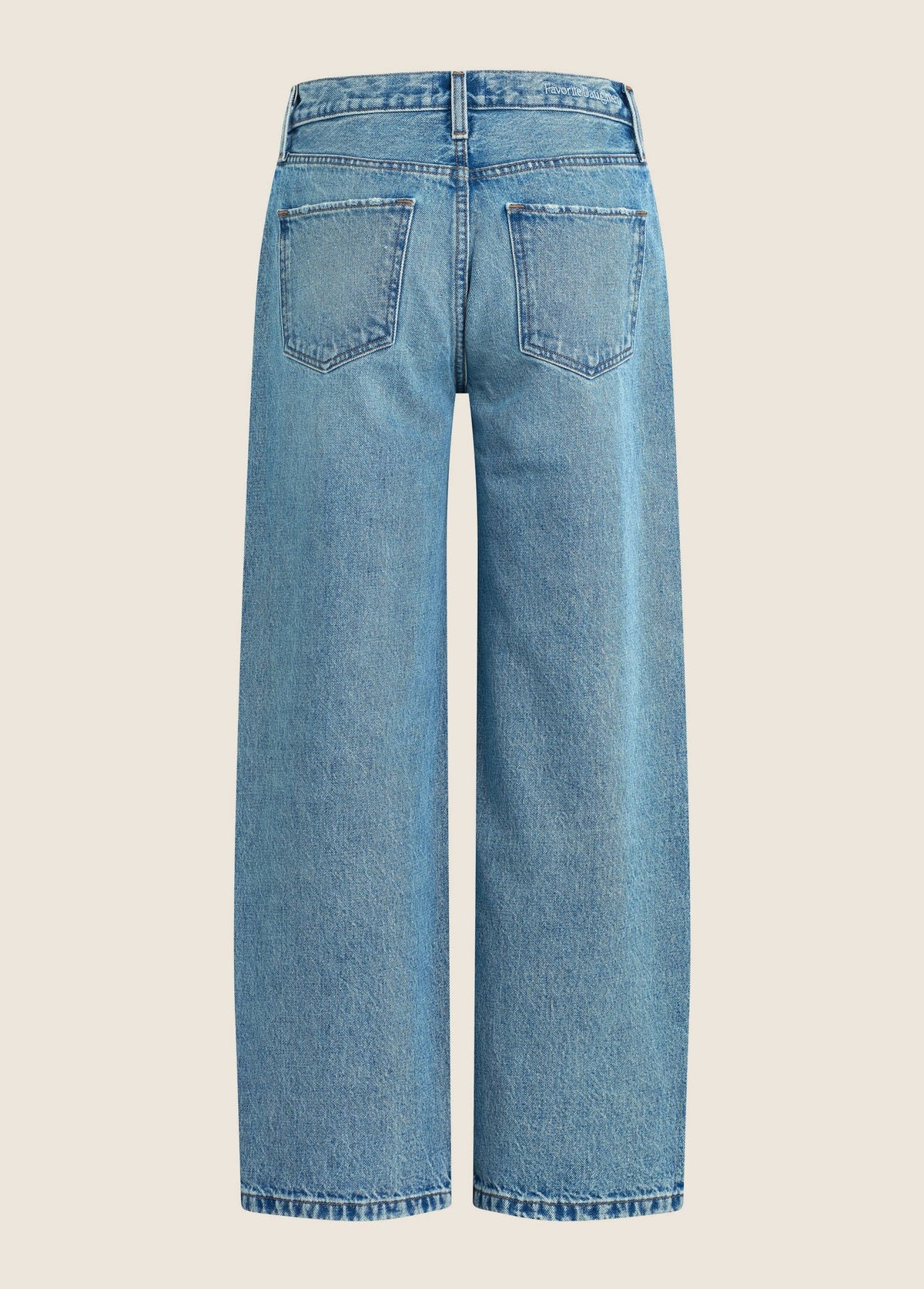 FAVORITE DAUGHTER THE MERCER MID RISE EASY BARELY BARREL JEANS - DUBLIN WASH