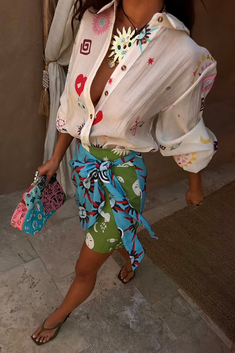 Never Fully Dressed Morocco Mini Wrap Skirt