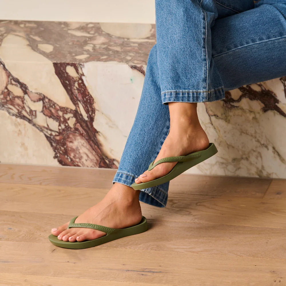 Archies flip flops Olive