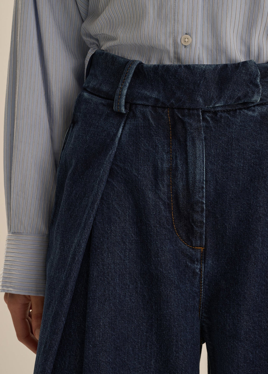 FAVORITE DAUGHTER DENIM PLEATS FOR DAYS PANT