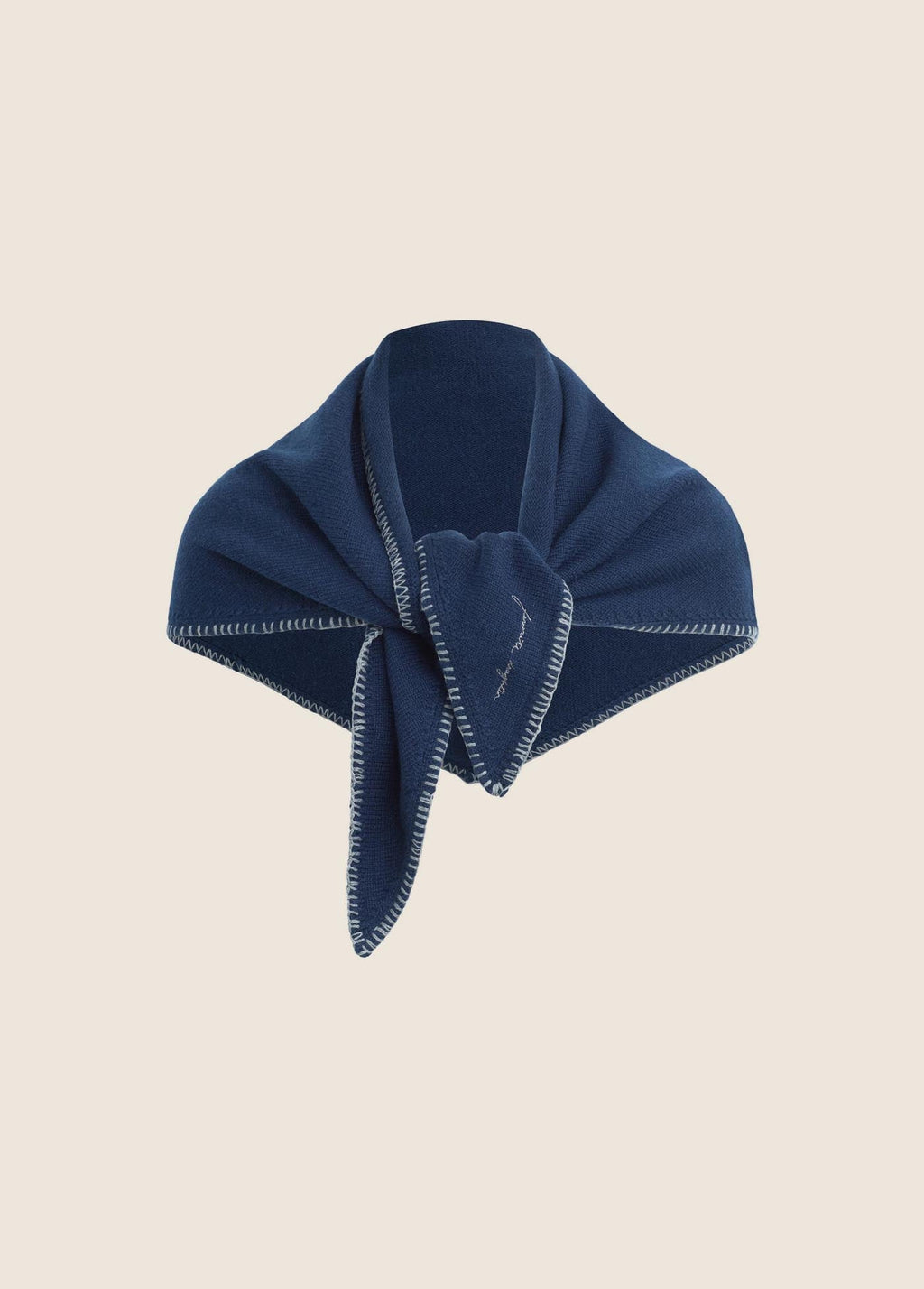 FAVORITE DAUGHTER THE STITCHED TRIANGLE SCARF - MIDNIGHT GREY