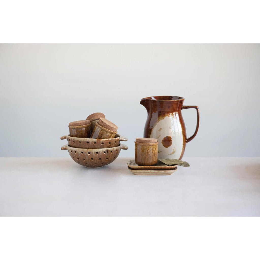 Reactive Glaze Stoneware Pitcher