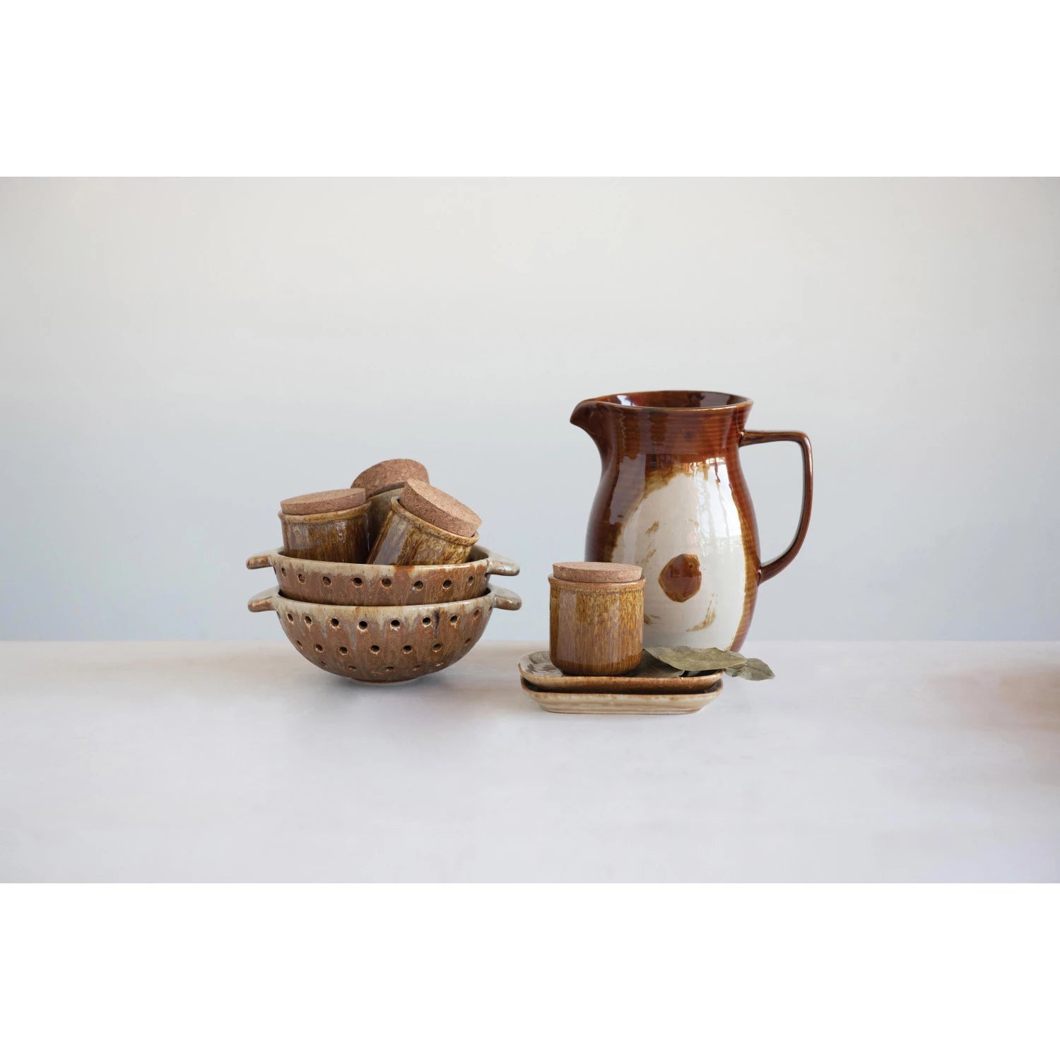 Reactive Glaze Stoneware Pitcher