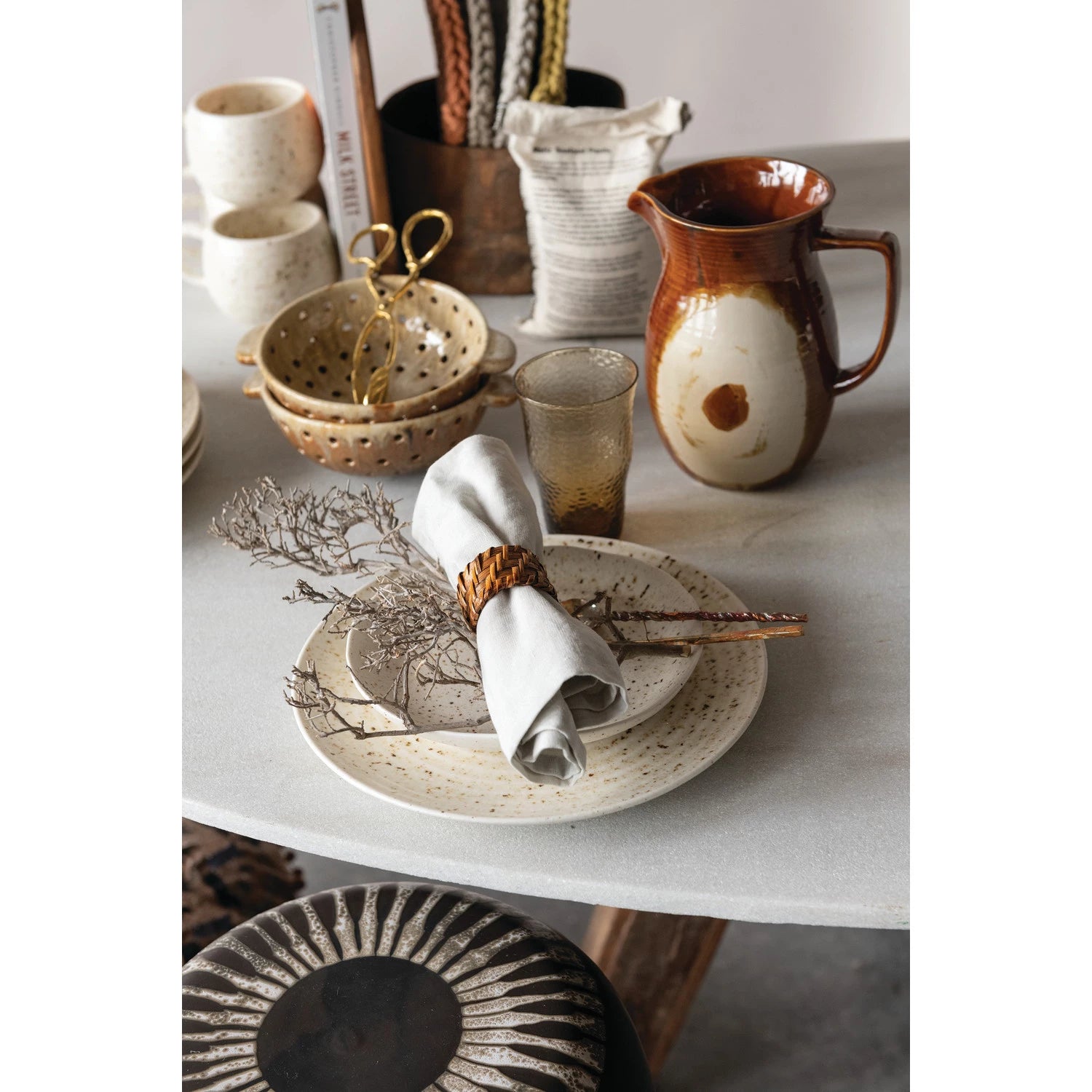 Reactive Glaze Stoneware Pitcher