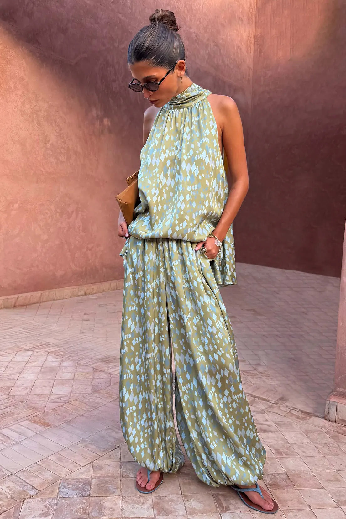 Never Fully dressed green diamond balloon trouser