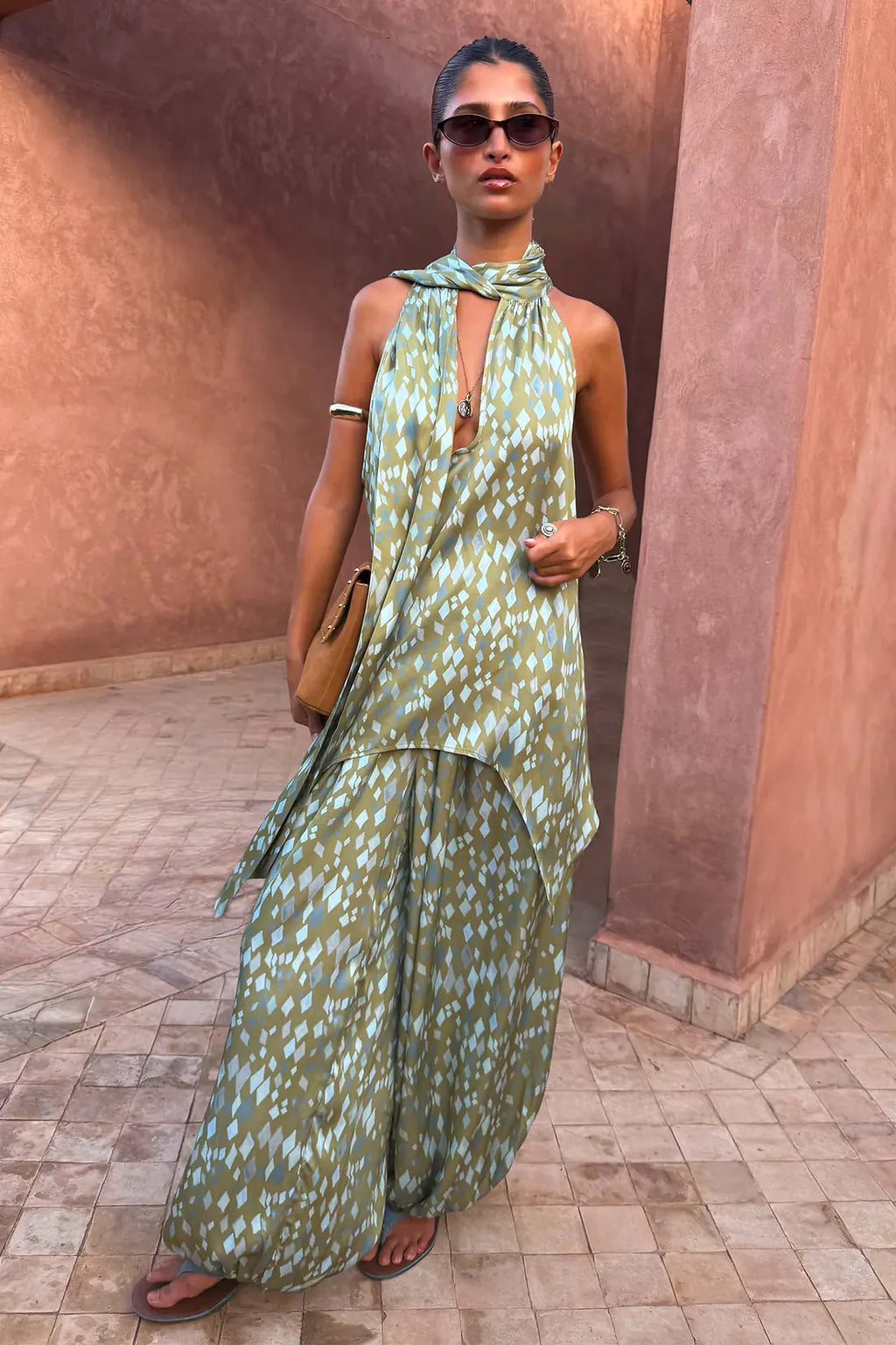 Never Fully dressed green diamond balloon trouser